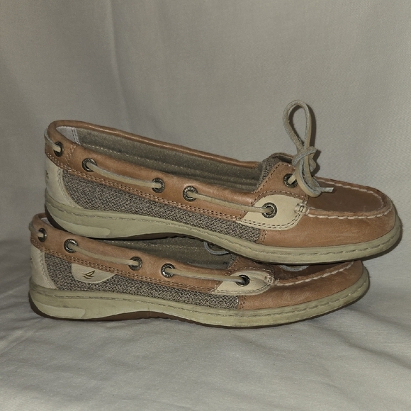 Sperry Tan and Gray Top-Sider Boat Shoes Womens Size 7 - Picture 5 of 7